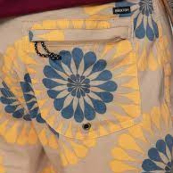 Brixton Temple Swim Trunks in Mojave Sun Floral - Picture 5 of 5